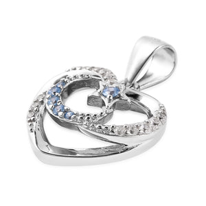 Dear Daughter Gift Box with Aqua and White Diamond Heart Pendant