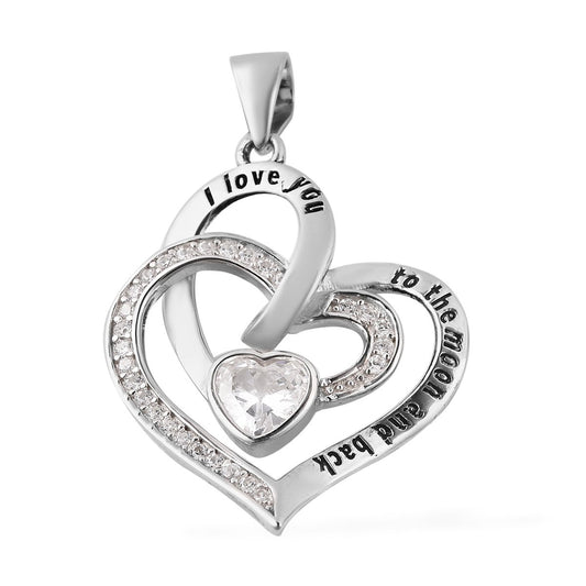 To My Beautiful Wife Gift Box with Diamond Heart Pendant