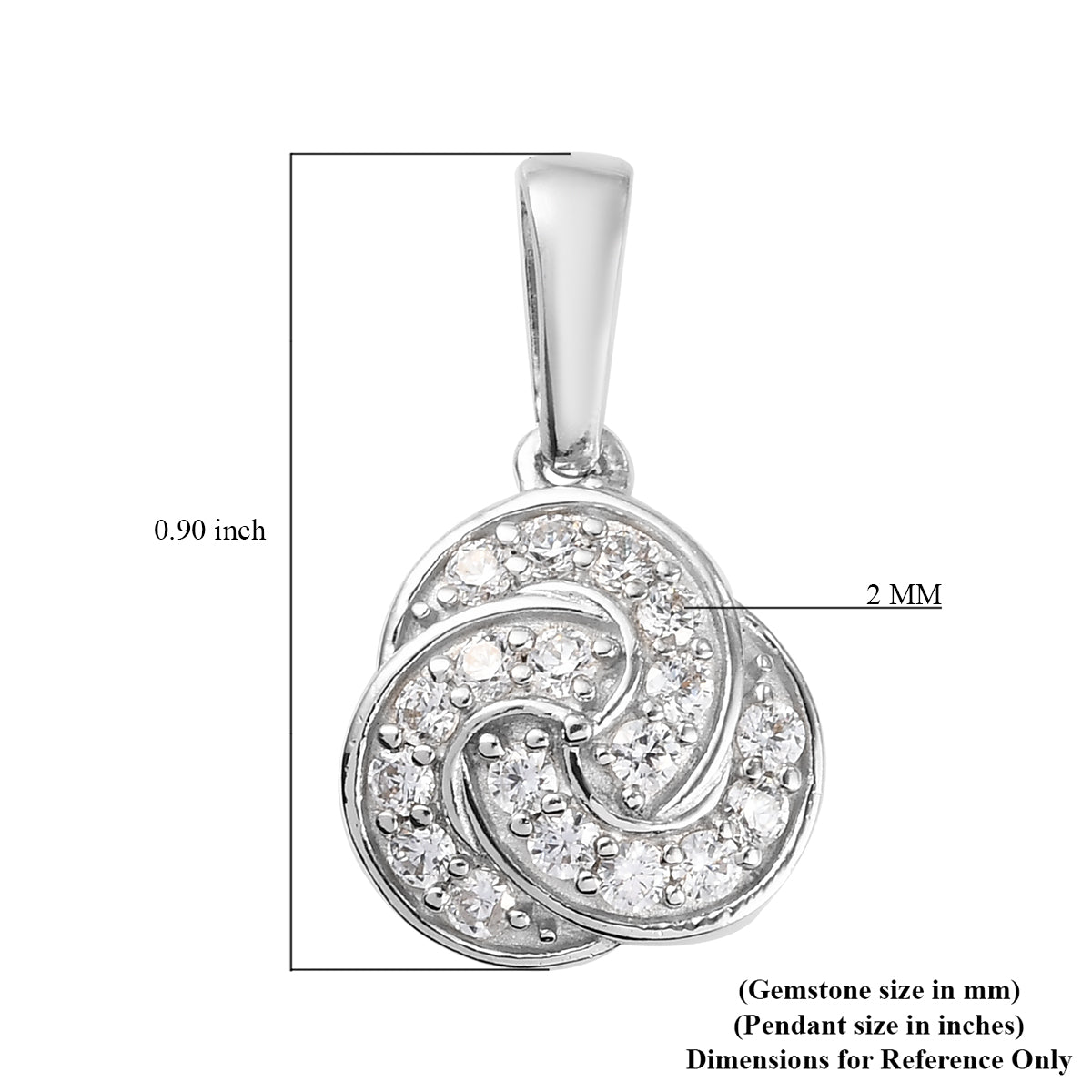 Karis Simulated Diamond Knotted Pendant