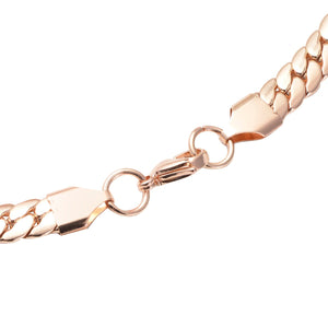 Men & Women's Rose Gold Herringbone Necklace