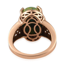 Load image into Gallery viewer, Stylish Bronze Mojave Green Turquoise Solitaire Ring Size 9
