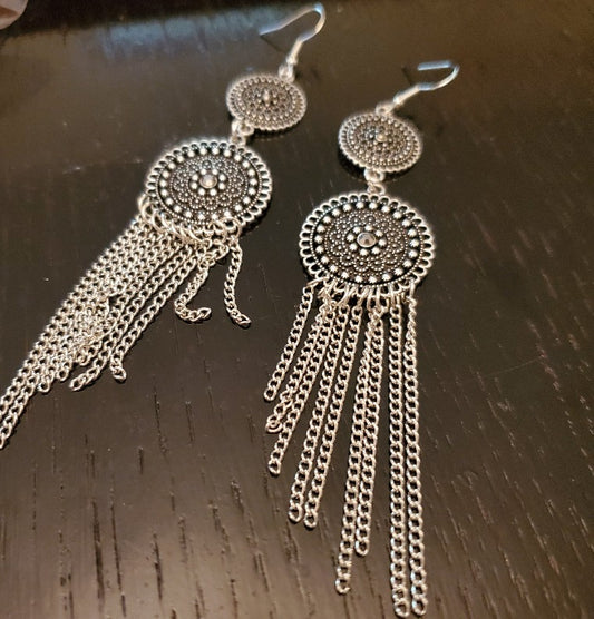 Fringed Drape Earrings