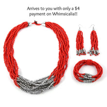 Load image into Gallery viewer, 3 Piece Seed Bead Set 22 in Necklace, Bracelet, Earrings
