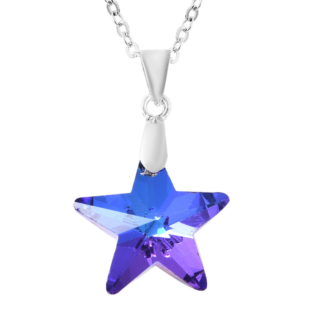 I Love You More Gift Box with Blue Mystic Star Necklace