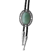 Load image into Gallery viewer, 2 Set Gold Sandstone, Green Aventurine Faux Leather Adjustable Lariat Necklace
