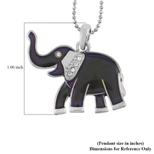 Load image into Gallery viewer, Abalone Shell and Austrian Crystal Elephant Pendant
