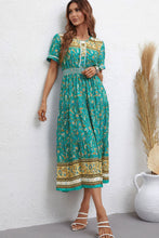 Load image into Gallery viewer, Bohemian Short Sleeve Midi Dress
