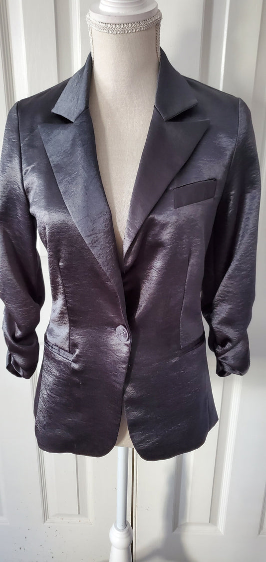 Satin 3/4 Sleeved Blazer