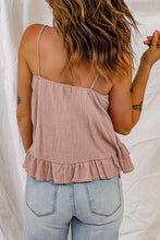 Load image into Gallery viewer, Ruffled Scoop Neck Sleeveless Cami
