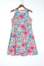 Load image into Gallery viewer, Floral Round Neck Sleeveless Dress
