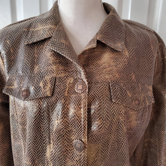 Exotic Snakeskin Print Jacket