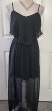 Load image into Gallery viewer, Chiffon Hi Lo Black Cutout Dress Size Small
