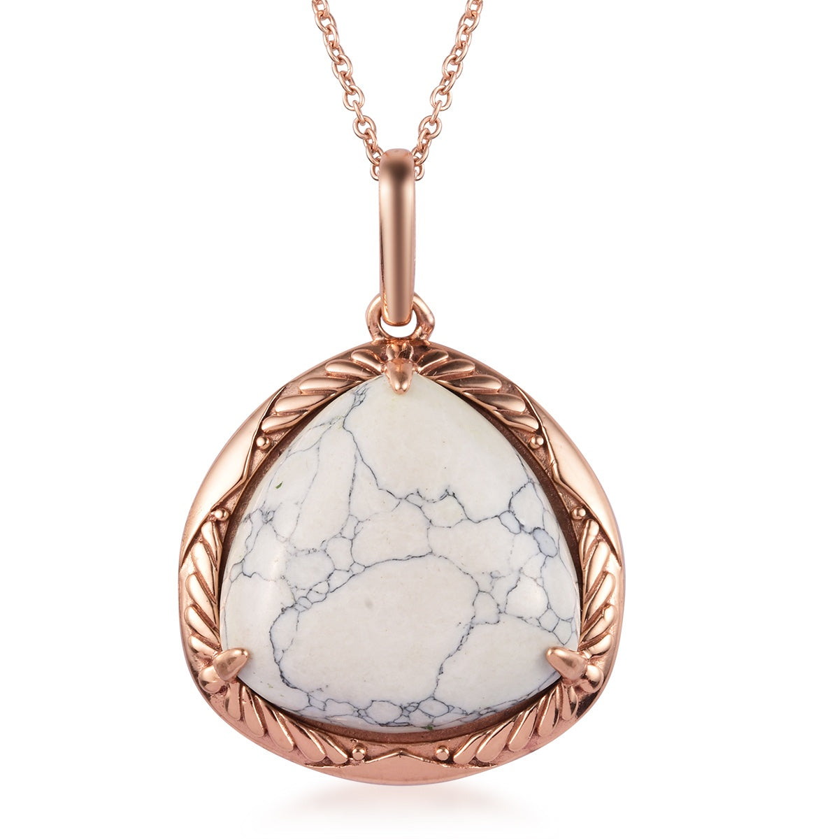 White Howlite Pendant Necklace