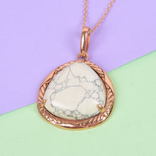 Load image into Gallery viewer, White Howlite Pendant Necklace

