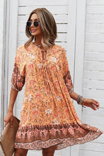 Load image into Gallery viewer, Bohemian Tie Neck Mini Dress
