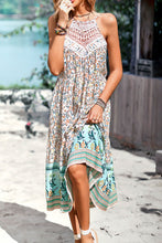 Load image into Gallery viewer, Floral Print Bohemian Style Round Neck Sleeveless Dress

