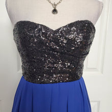Load image into Gallery viewer, Sequin Sweetheart Bodice with Pleated Skirt Dress
