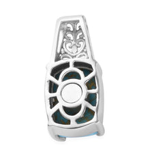 Load image into Gallery viewer, Genuine Mojave Blue Turquoise Solitaire Pendant in Platinum
