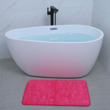 Load image into Gallery viewer, Fuchsia Polyester Door Mat, Toilet Mat and Toilet Cover - 3 Piece Set
