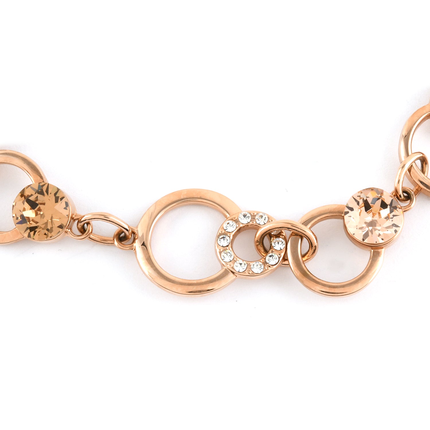 Lulu Dharma Champagne & Chocolate Crystal Bracelet