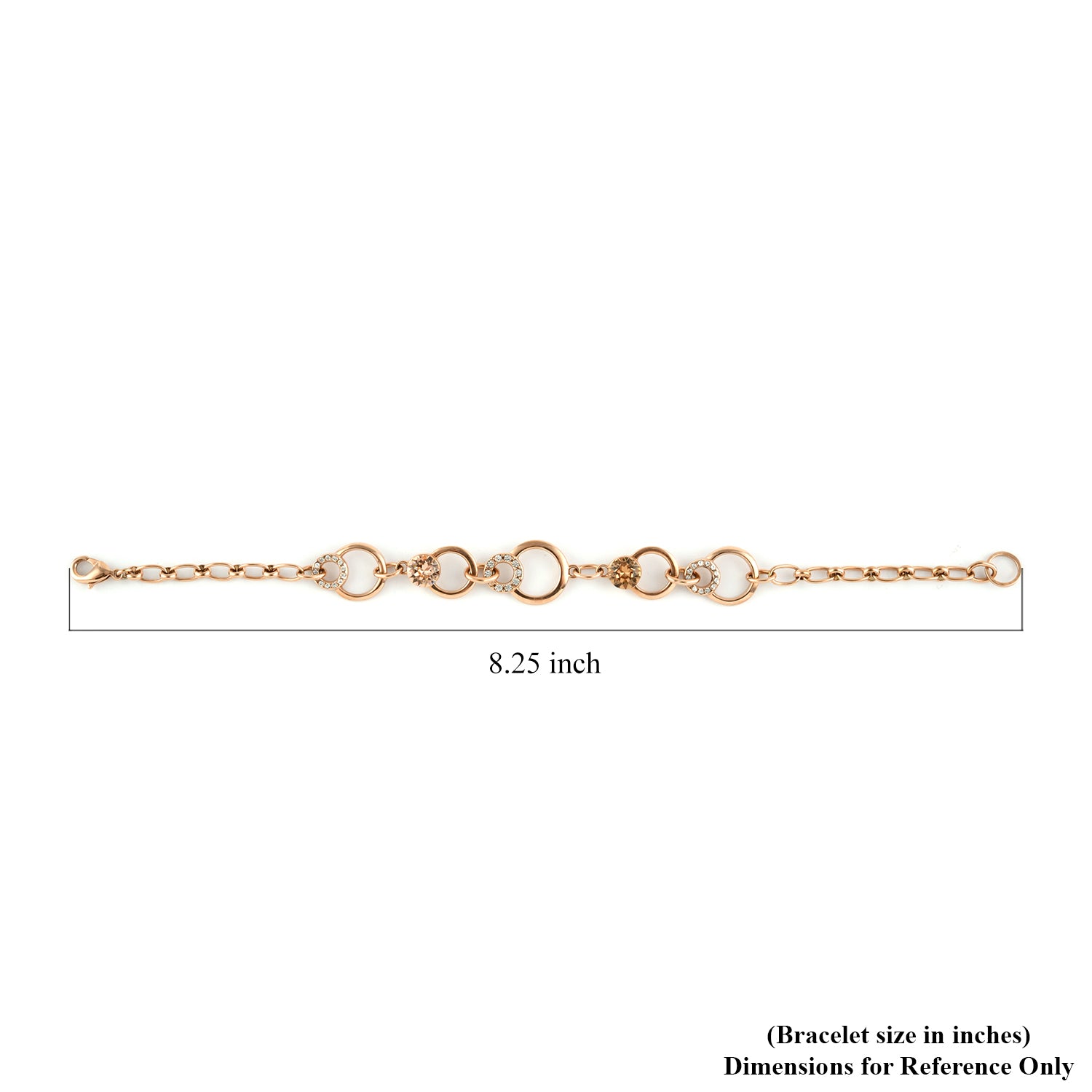 Lulu Dharma Champagne & Chocolate Crystal Bracelet