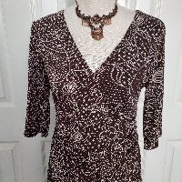 Load image into Gallery viewer, Textured Faux Wrap Dress Size 10P

