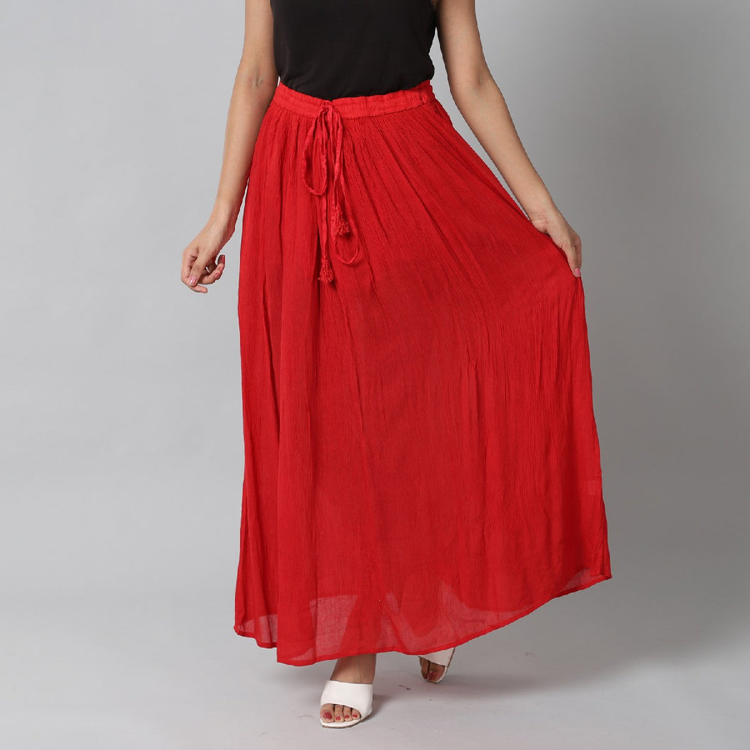 Red 2-Way Solid Skirt Dress (One Size Fits Most)
