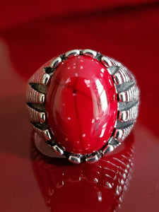 Red Jasper Men's Ring Size 12