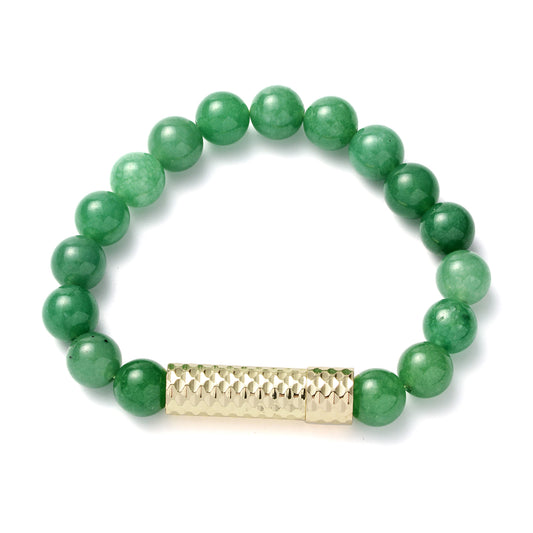 Green Aventurine 9-11mm Beaded Stretch Bracelet