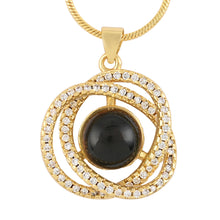 Load image into Gallery viewer, Diamond and Magic Color Topaz Rings of Saturn Inspired Necklace
