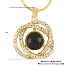 Load image into Gallery viewer, Diamond and Magic Color Topaz Rings of Saturn Inspired Necklace
