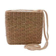 Load image into Gallery viewer, Eco Friendly Reed Handwoven Shoulder Bag with Nylon Handle
