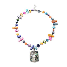 Load image into Gallery viewer, Abalone Shell and Multi Gemstone Necklace
