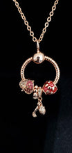 Load image into Gallery viewer, Sundays Child Crystal Necklace in Rose Tone

