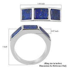 Load image into Gallery viewer, Lapis Lazuli Men&#39;s Ring Size 10
