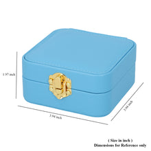 Load image into Gallery viewer, Faux Leather LED Light Travel Jewelry Box with Latch Clasp &amp; Mirror
