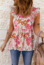 Load image into Gallery viewer, Floral Square Neck Babydoll Top
