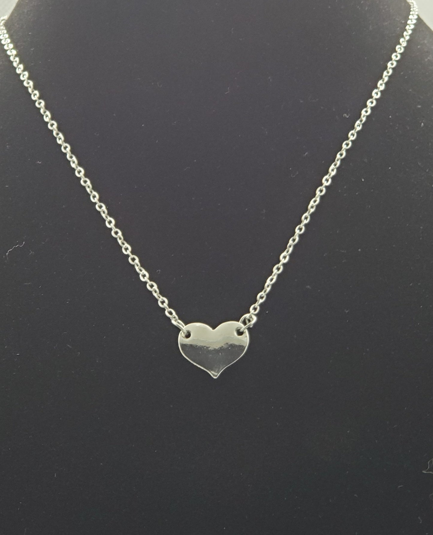 Simple Silver Heart Necklace