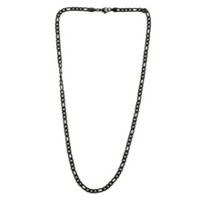 Load image into Gallery viewer, Black Ion Plated Figaro Necklace
