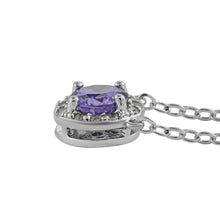 Load image into Gallery viewer, Women&#39;s Topaz and Diamond Halo Necklace
