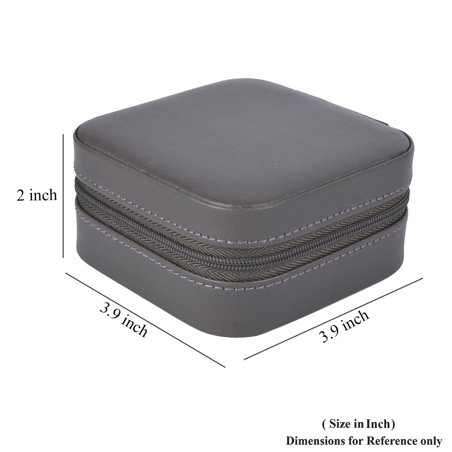 Travel Size Faux Leather Jewelry Box with Scratch Protection Interior