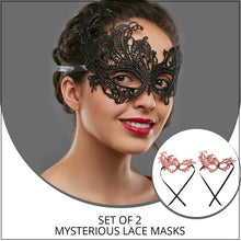 Load image into Gallery viewer, Women&#39;s 2 Set Red Mysterious Lace Masks
