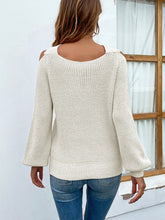 Load image into Gallery viewer, Crisscross Cold-Shoulder Sweater
