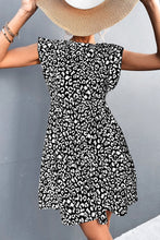 Load image into Gallery viewer, Leopard Round Neck Mini Dress
