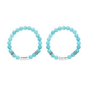 Set of 2 Russian Amazonite Beads Bracelet
