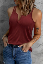 Load image into Gallery viewer, Double-Strap Notched Neck Tank
