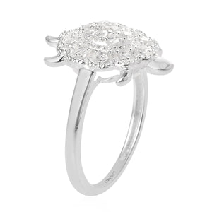 Women's Stylish Diamond Turtle Ring Size 6
