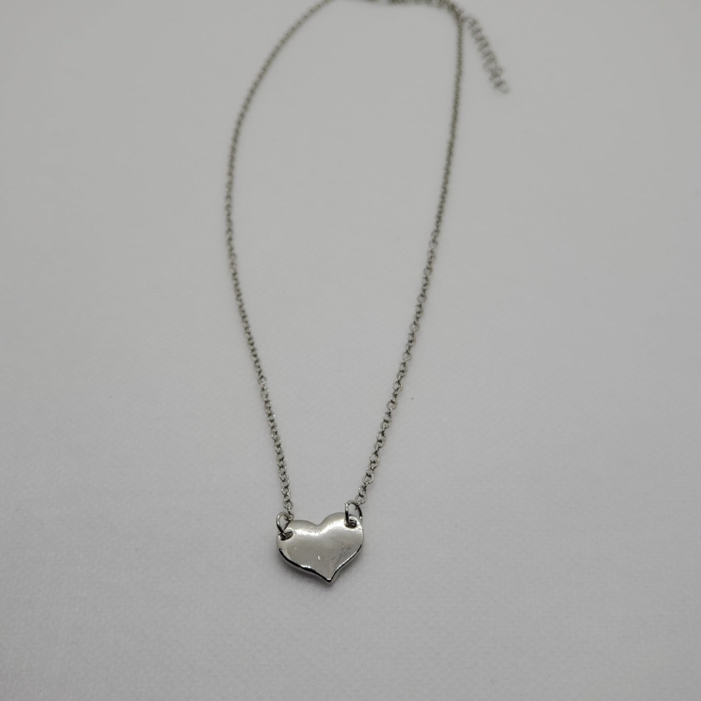 Simple Silver Heart Necklace