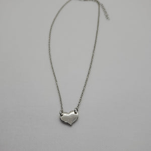 Simple Silver Heart Necklace