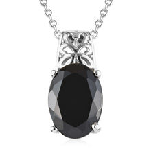 Load image into Gallery viewer, 7.65 ctw Natural Thai Black Spinel Pendant Necklace 20 Inch - WHIMSICALIA
